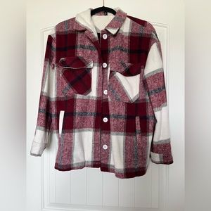 Zaful plaid patterned shirt jacket